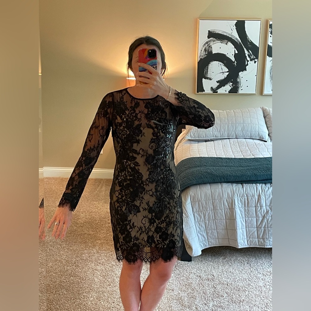 Elegant Black Lace Dress